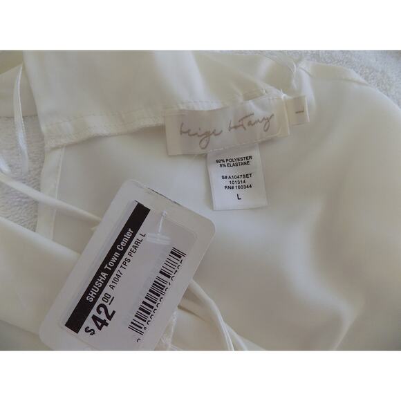 BEIGE BOTANY cropped halter top cream size Large NWT - Picture 7 of 7